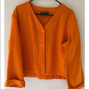 Vintage Finity naturals orange linen button top - Size m - Circa 90’s - unworn
